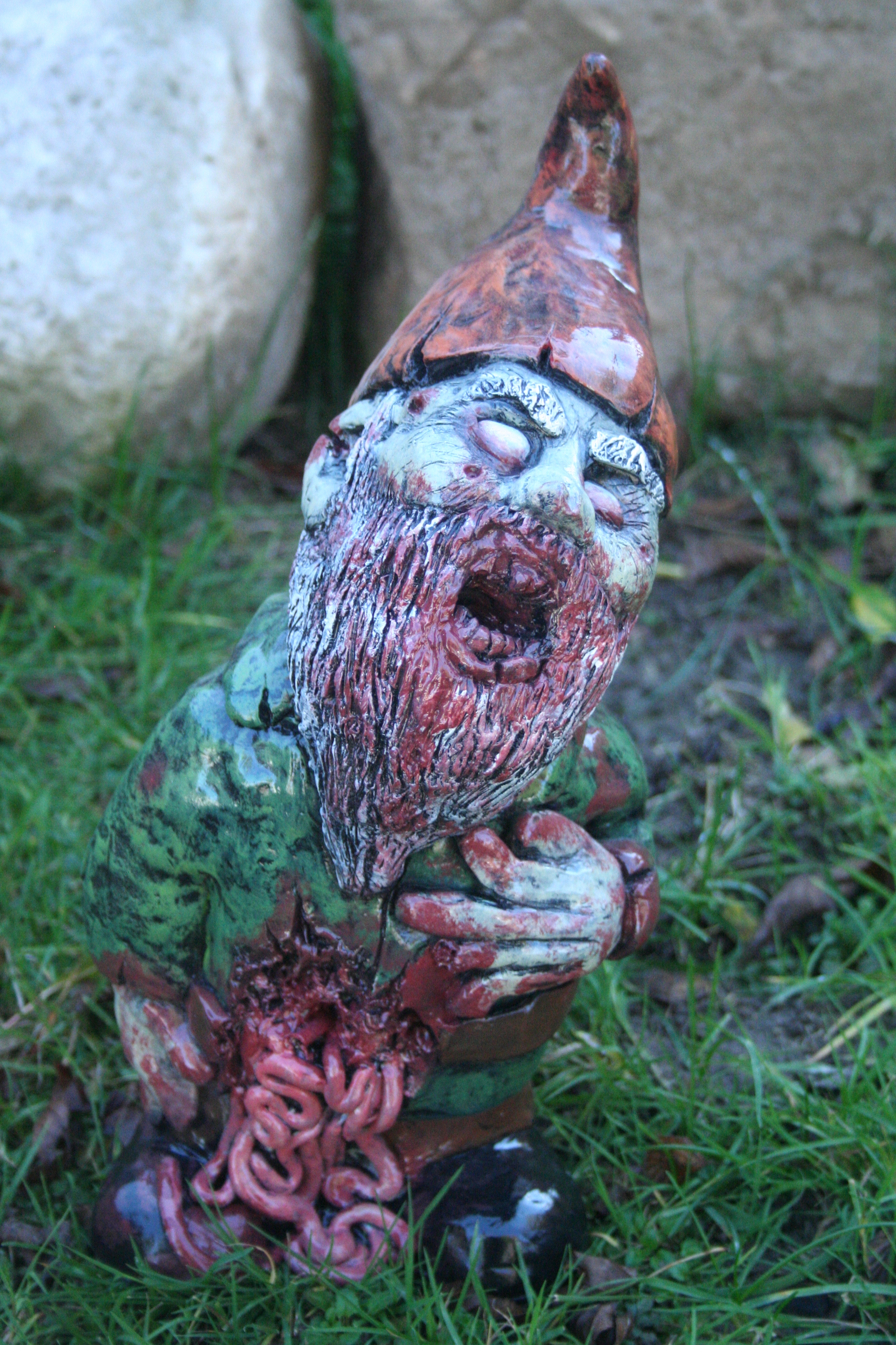walking dead gnomes santa corpse the zombie gnome